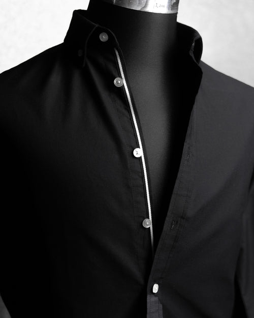 Charcoal Oxford | Black Shirt