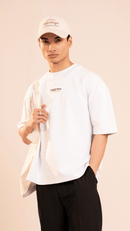 Ink Bloom | Alabaster Unisex Oversized T-Shirt