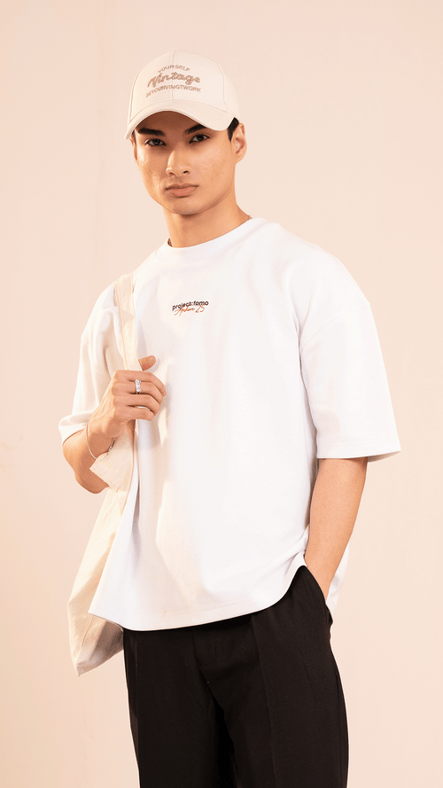 Ink Bloom | Alabaster Unisex Oversized T-Shirt
