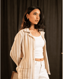 Rowan | Sandstone Stripe Full-Sleeve Shirt