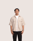 Arma | Off-White Solid Half Shirts