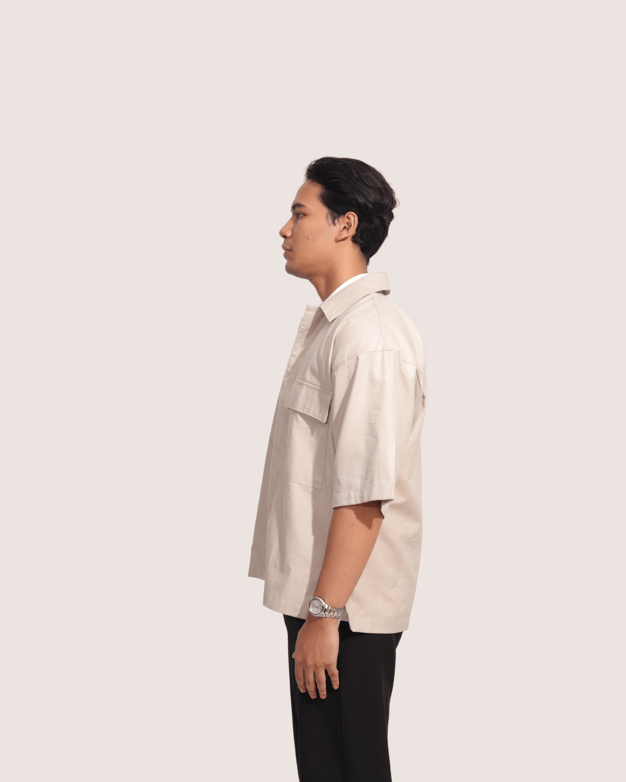 Arma | Off-White Solid Half Shirts