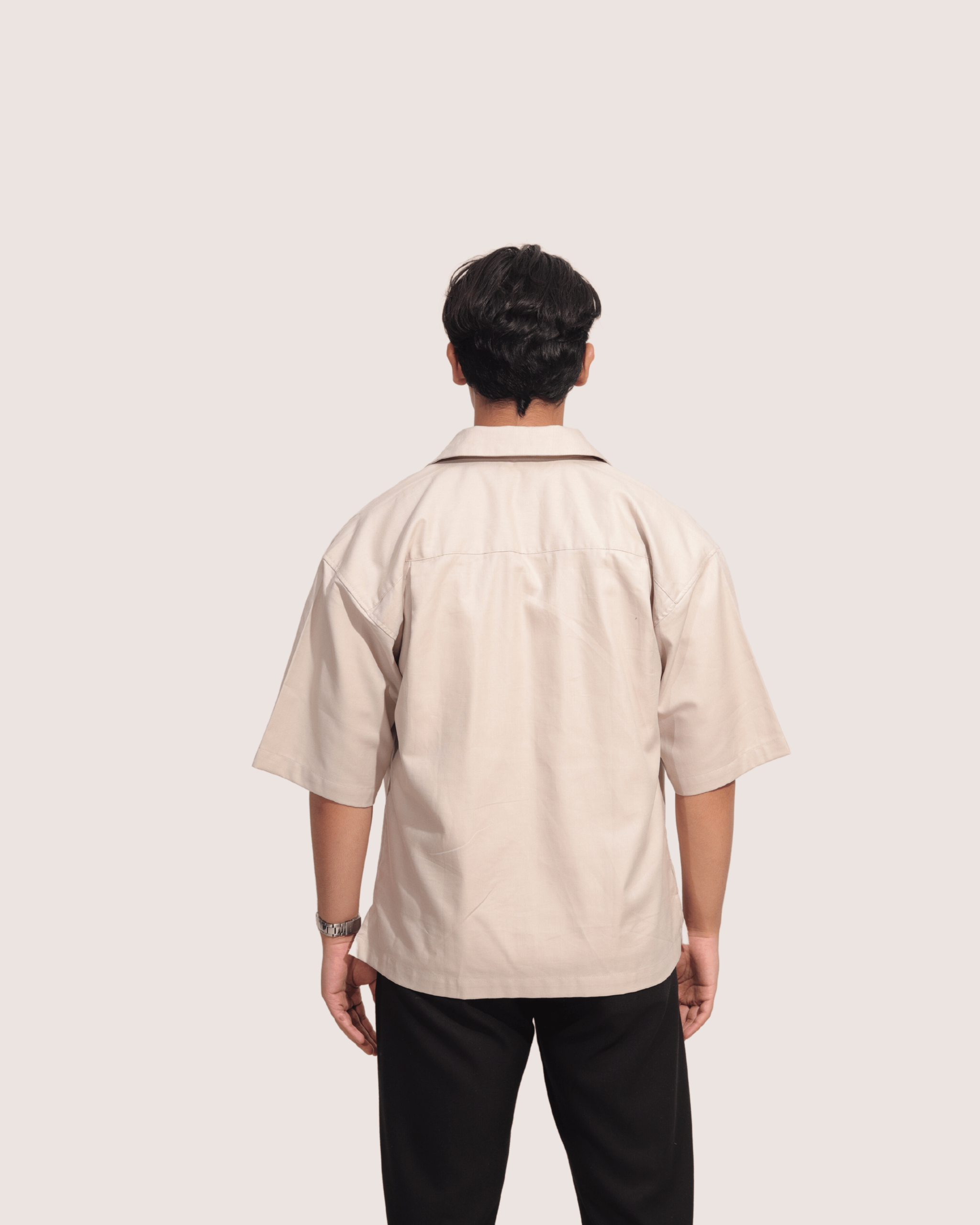 Arma | Off-White Solid Half Shirts