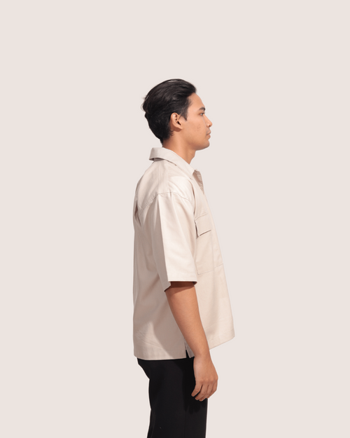 Arma | Off-White Solid Half Shirts