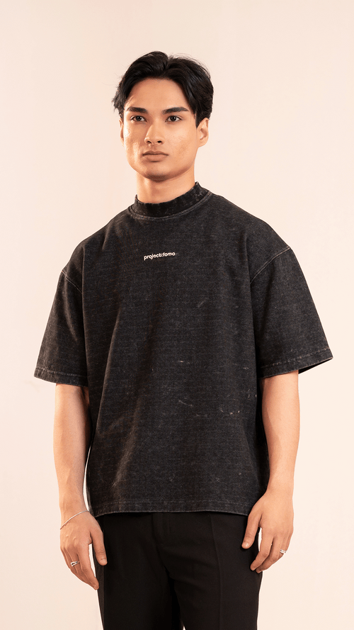 Ash Bloom | Charcoal Unisex Oversized T-Shirt