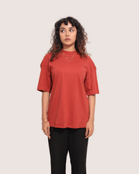 Burnt | Red Unisex Oversized Tee
