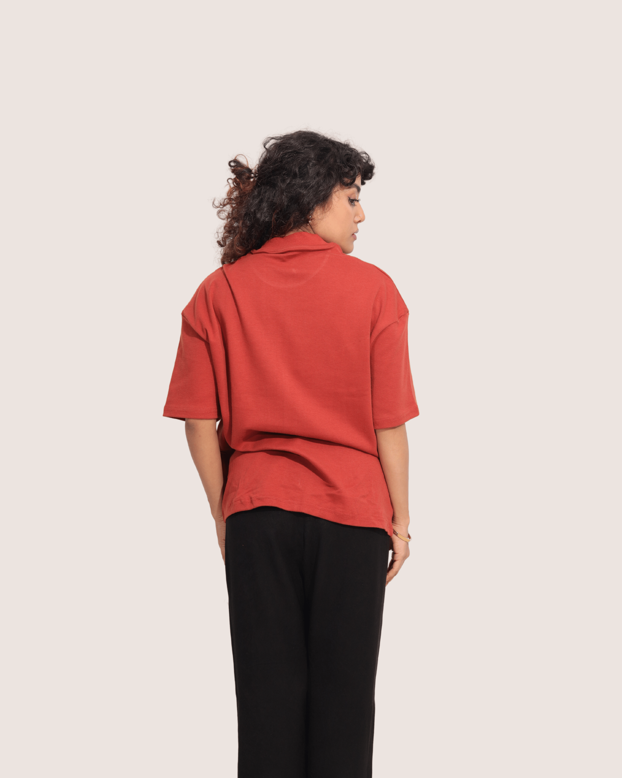 Burnt | Red Unisex Oversized Tee