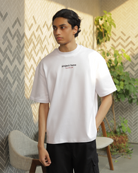 Baha | White Unisex Oversized Tee