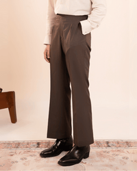 Wells | Mocha Flared Pants with Side Adjusters