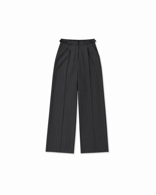 MERCER | Pinstripe Wide Leg Trouser