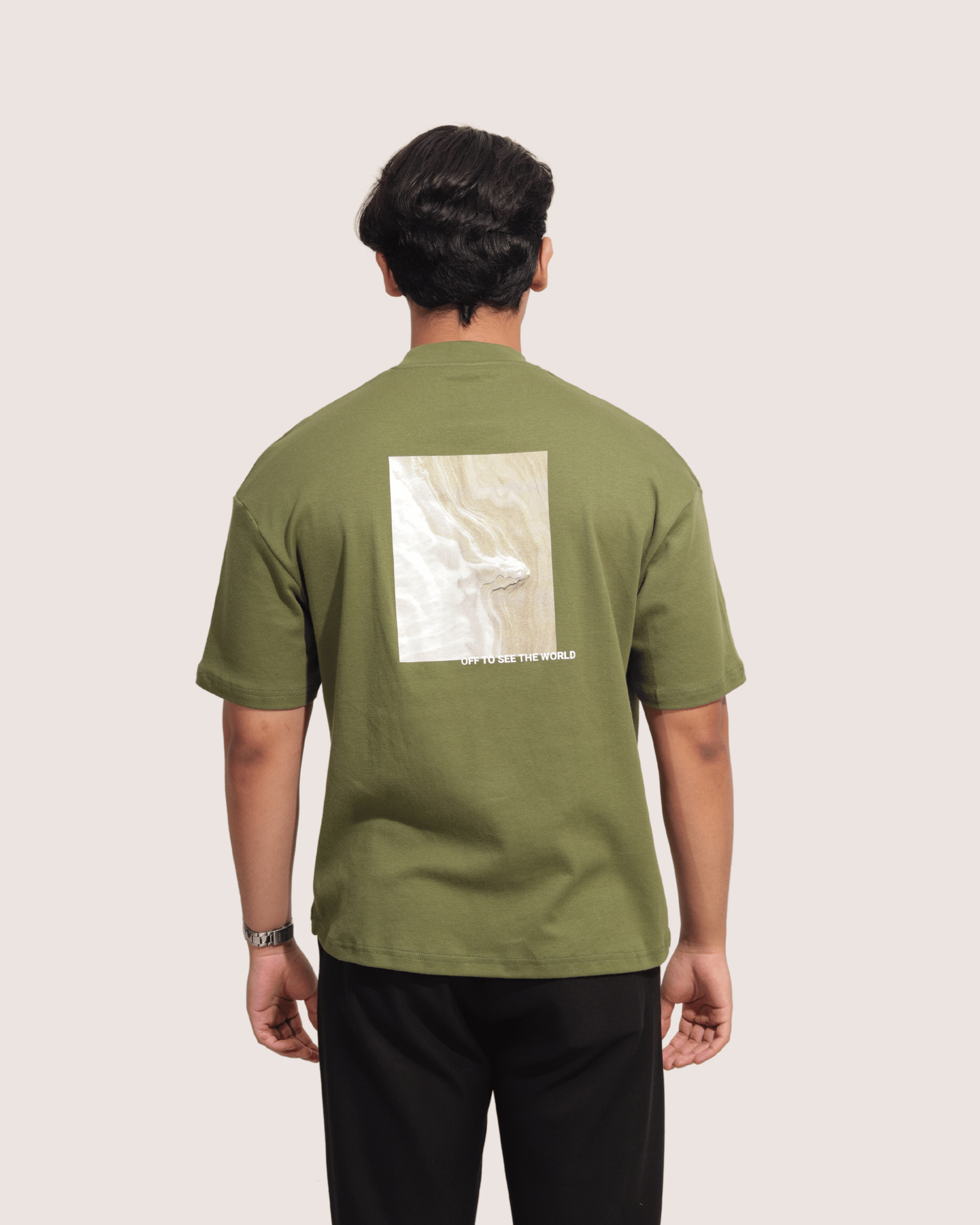 Andy | Olive Unisex Oversized Tee