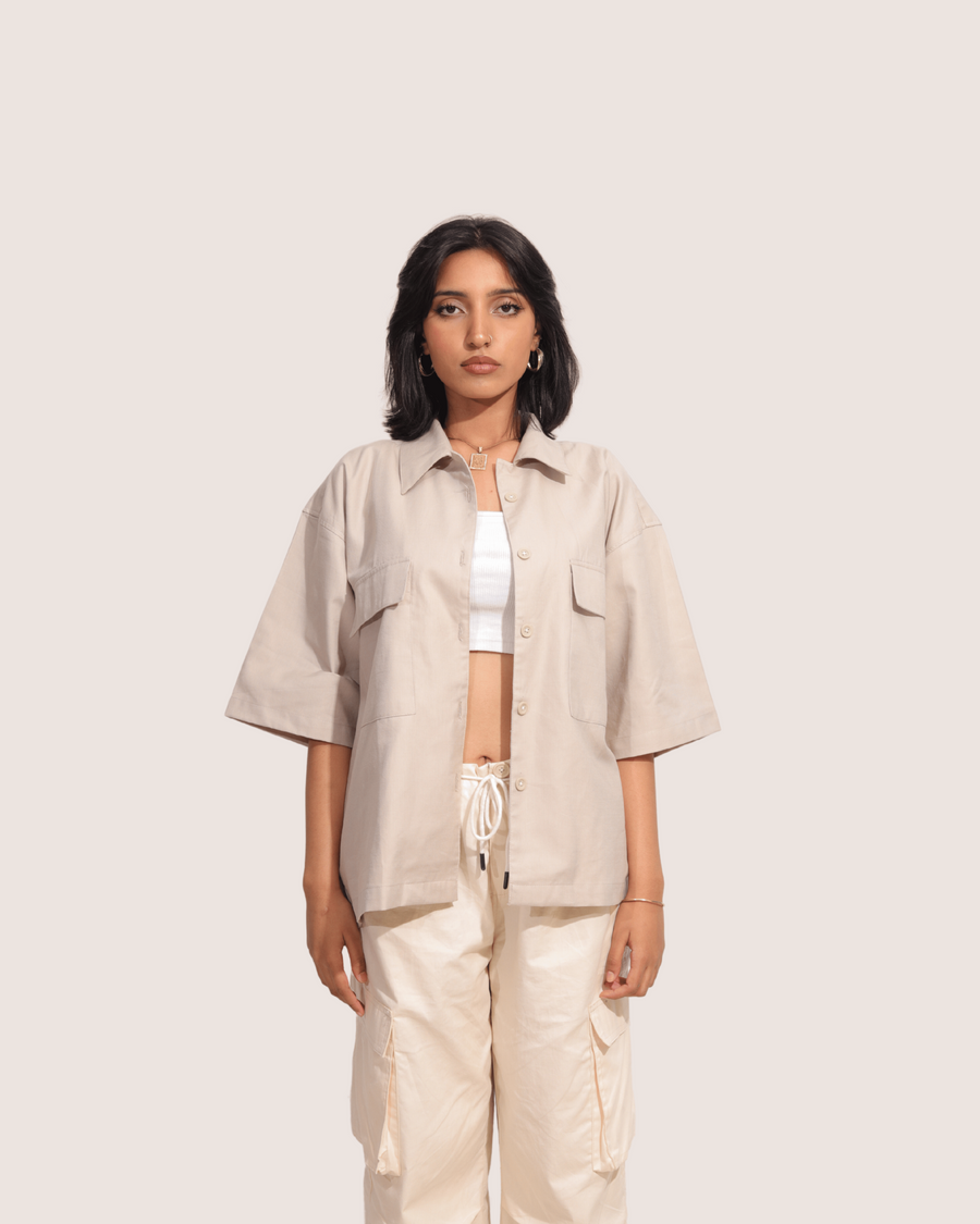 Arma | Off-White Solid Half Shirts