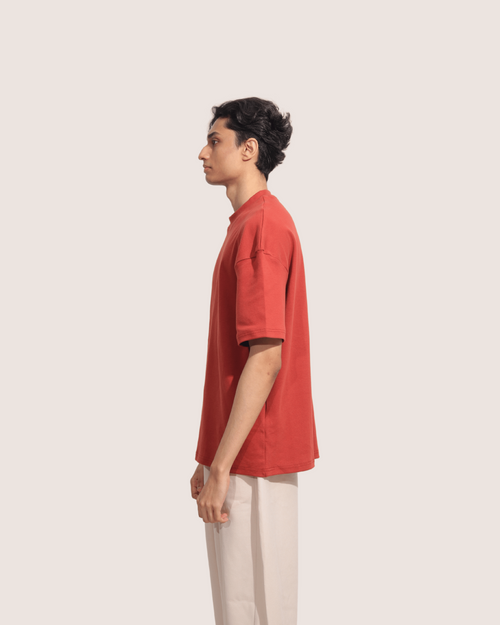 Burnt | Red Unisex Oversized Tee