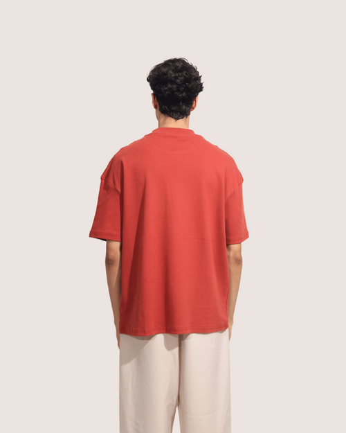 Burnt | Red Unisex Oversized Tee