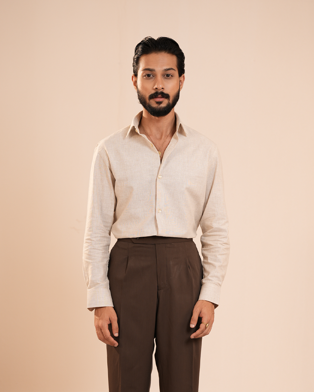 Wells | Mocha Flared Pants with Side Adjusters