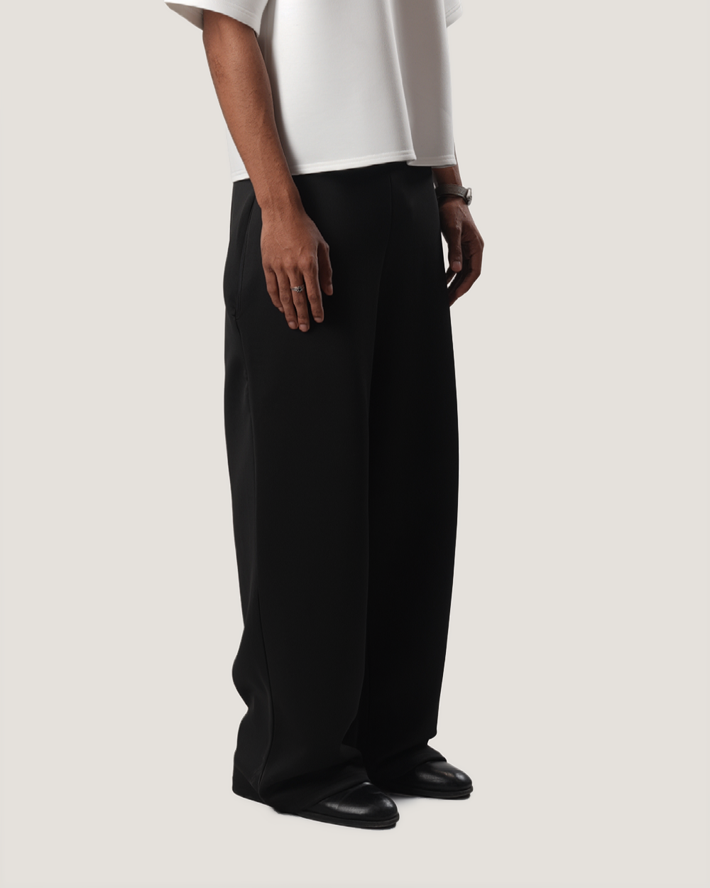 Arc | Black Bootcut Scuba Track Pant