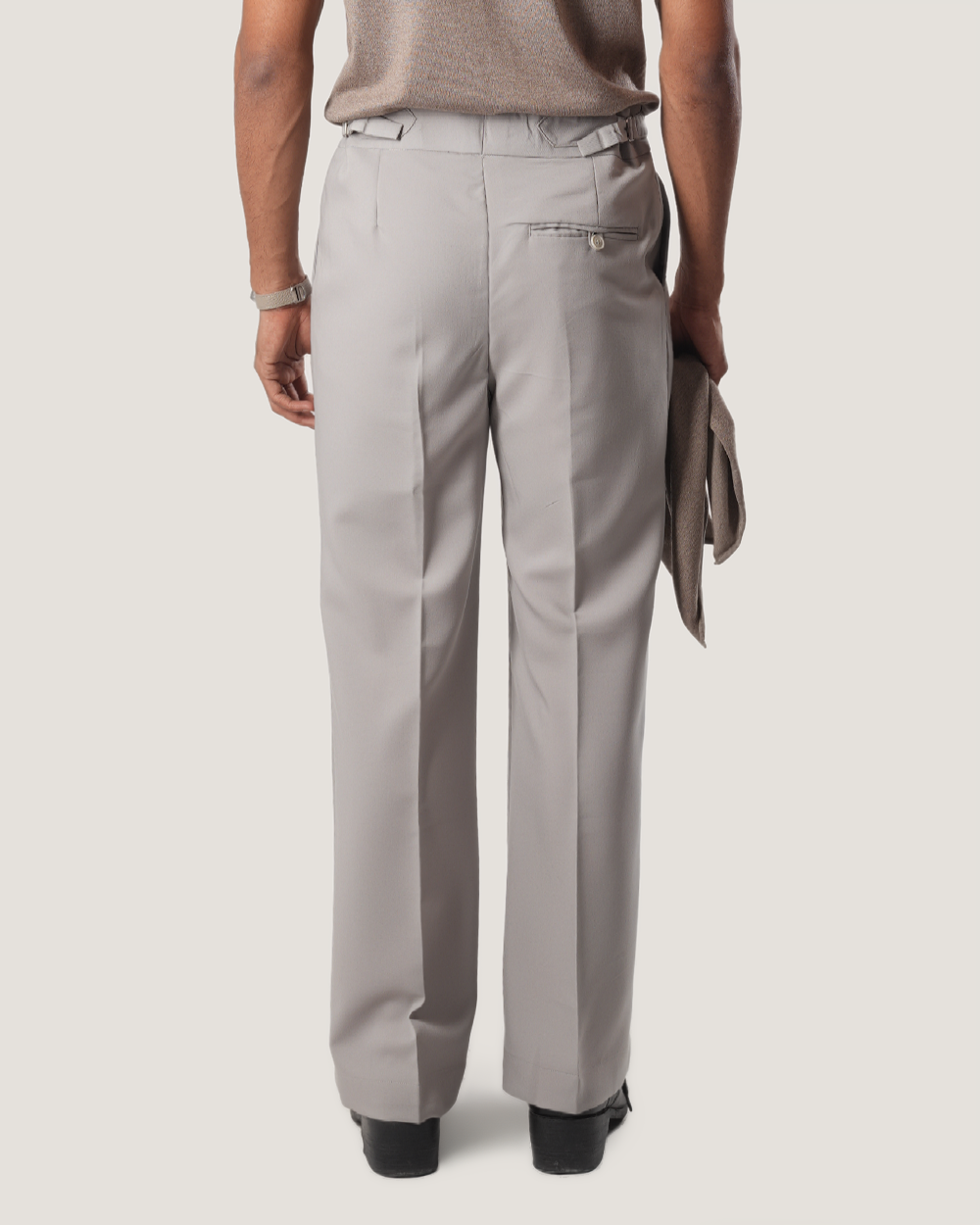 Ashford | Light Grey Wide-Leg Trouser