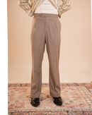Keaton | Beige Gray Flared Pants with Side Adjusters