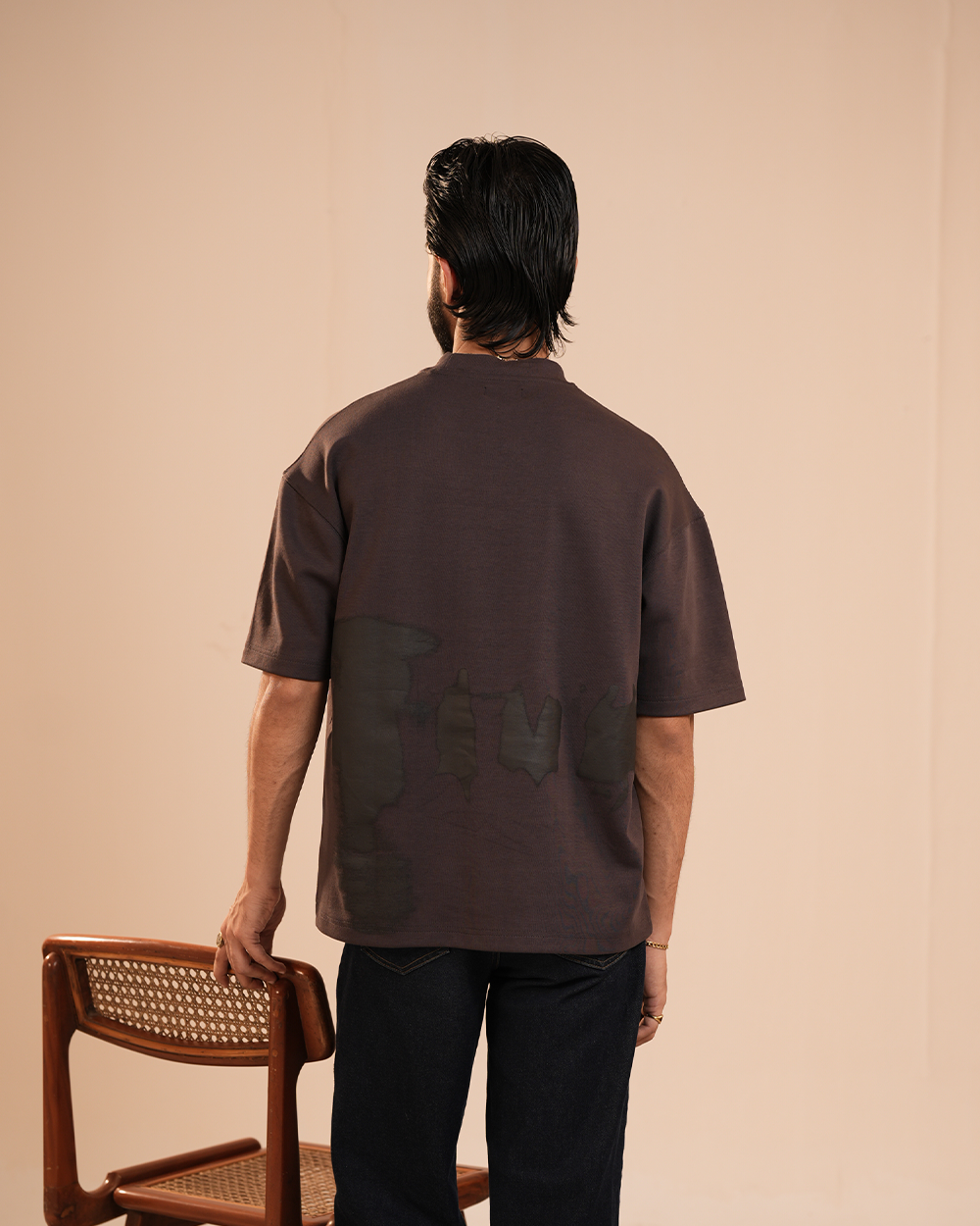 Echo | Dark Stone Unisex Oversized T-Shirt