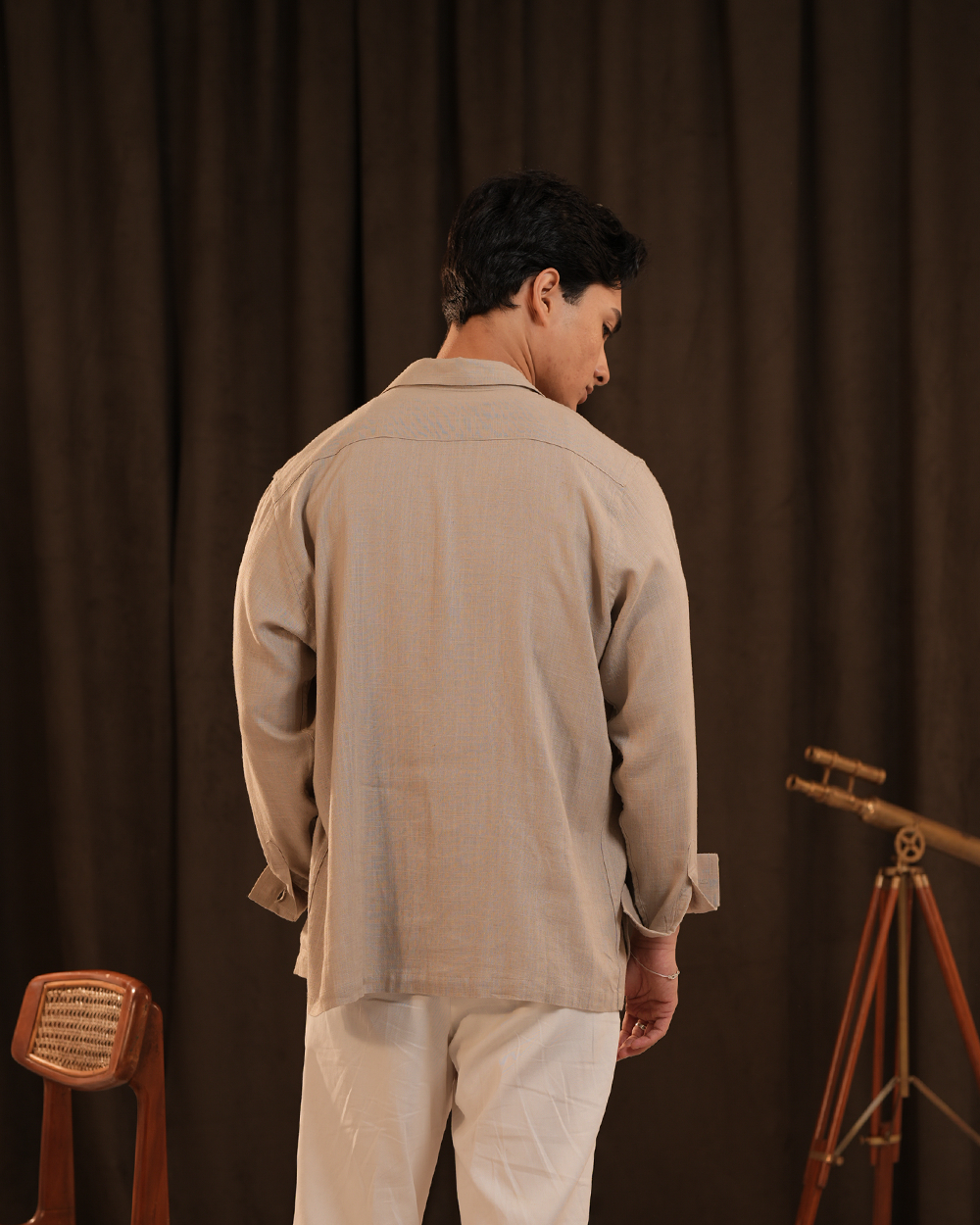 Harlan | Stone Utility Full-Sleeve Shirt
