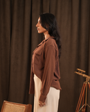 Heath | Umber Textured Full-Sleeve Shirt