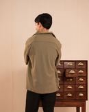 Merrin | Olive Textured Weave Full-Sleeve Shirt
