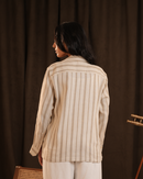 Rowan | Sandstone Stripe Full-Sleeve Shirt