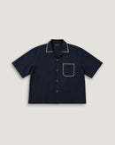 COVE | Midnight Blue Half-Sleeve Shirt