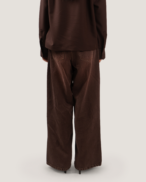 CASK | Earth Brown Wide-Leg Denim