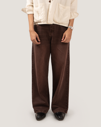 CASK | Earth Brown Wide-Leg Denim