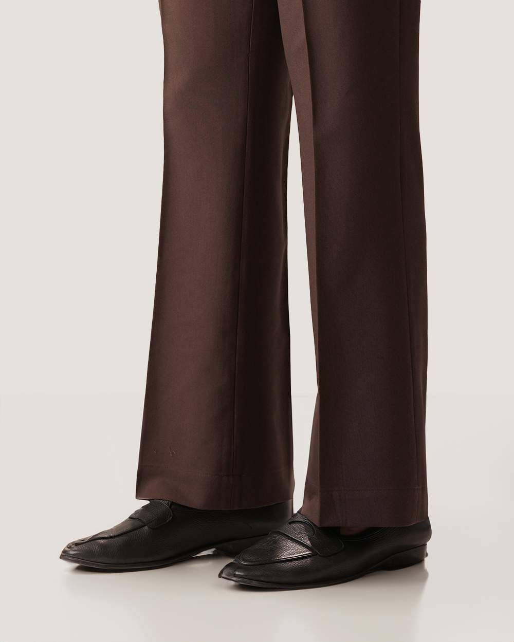 Cael | Espresso Brown Flared Pants with Side Adjusters