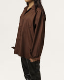 Lindt | Cuban Collar Brown Shirt