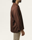 Lindt | Cuban Collar Brown Shirt