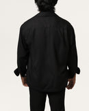 Aztec | Cuban Collar Black Shirt