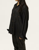 Aztec | Cuban Collar Black Shirt