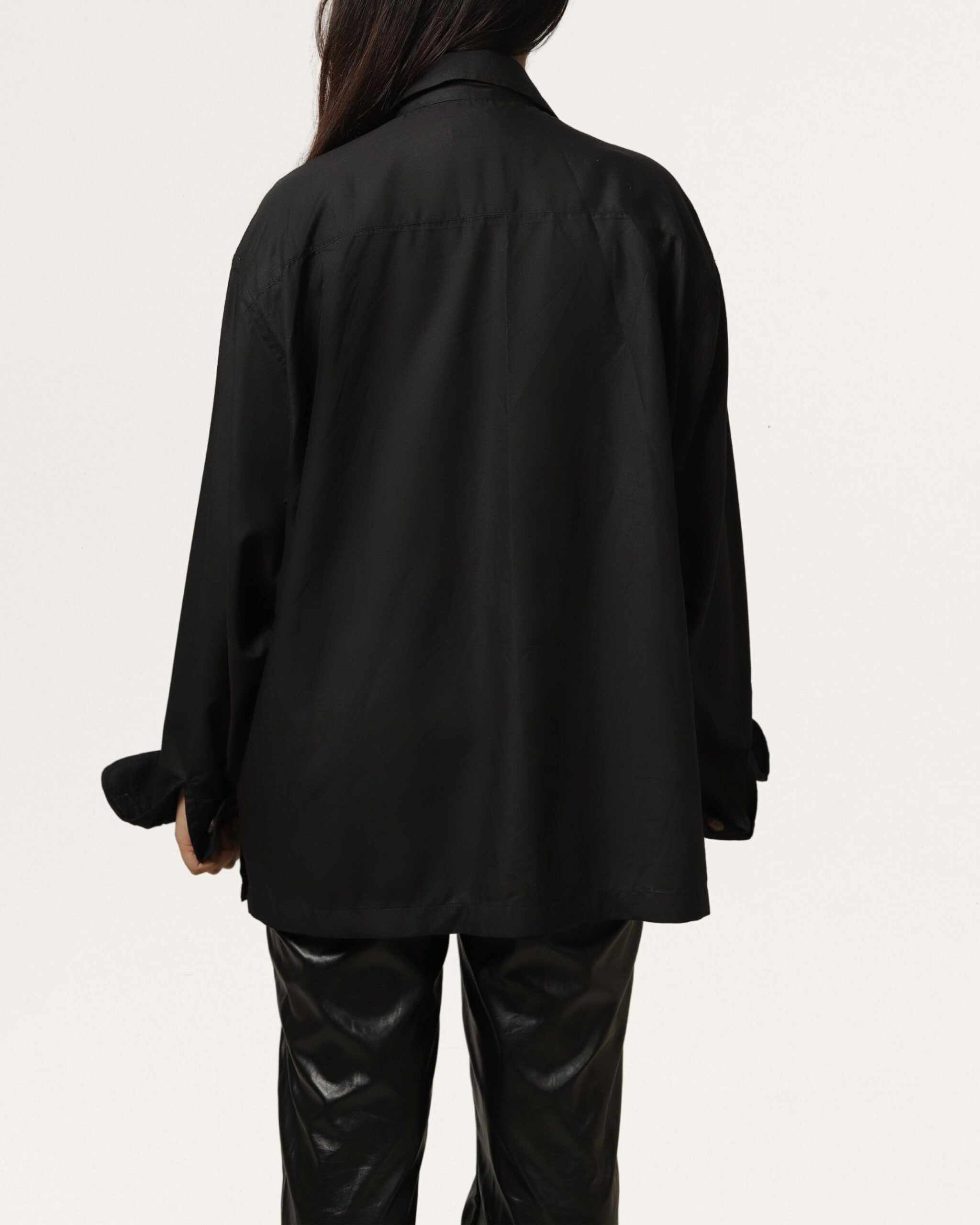 Aztec | Cuban Collar Black Shirt