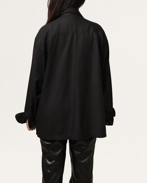 Aztec | Cuban Collar Black Shirt