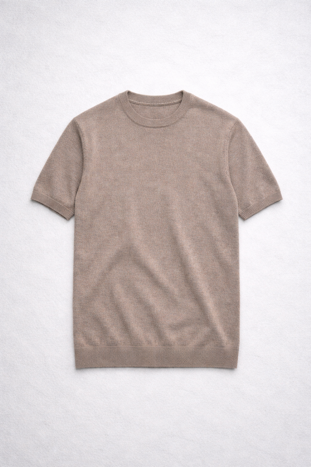 Veil | Beige Knit Tee