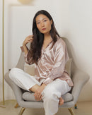 Rose Gold | Women’s Pink Silk Shirt