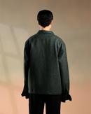 Corinthian | Forest Green Tweed Overshirt