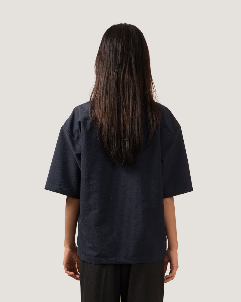 COVE | Midnight Blue Half-Sleeve Shirt