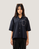 COVE | Midnight Blue Half-Sleeve Shirt