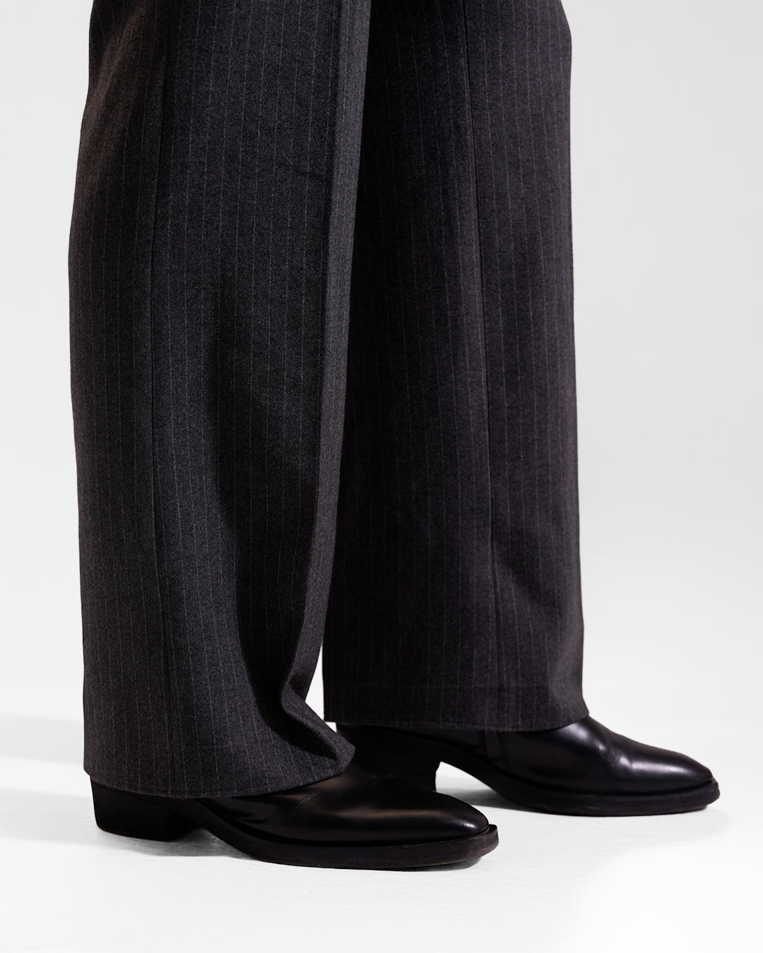 MERCER | Pinstripe Wide Leg Trouser