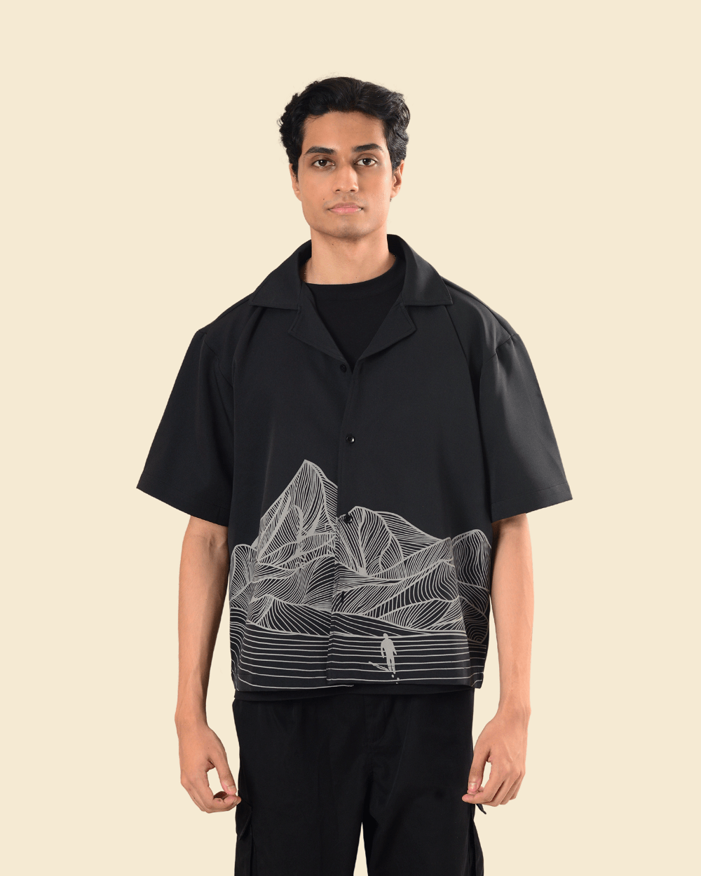 Dakota | Black Half Sleeve Shirt