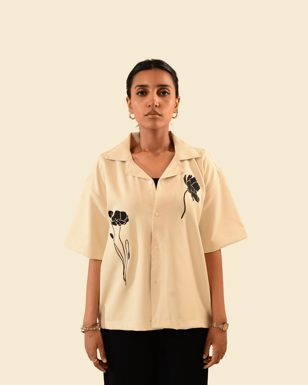Denzel | Off White Half Sleeve Shirt