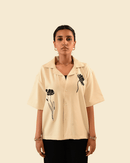 Denzel | Off White Half Sleeve Shirt
