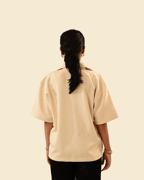 Denzel | Off White Half Sleeve Shirt