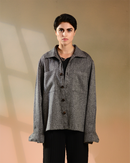 Dimos | Slate Grey Tweed Overshirt