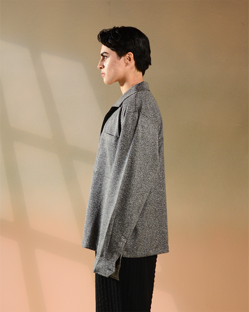 Dimos | Slate Grey Tweed Overshirt