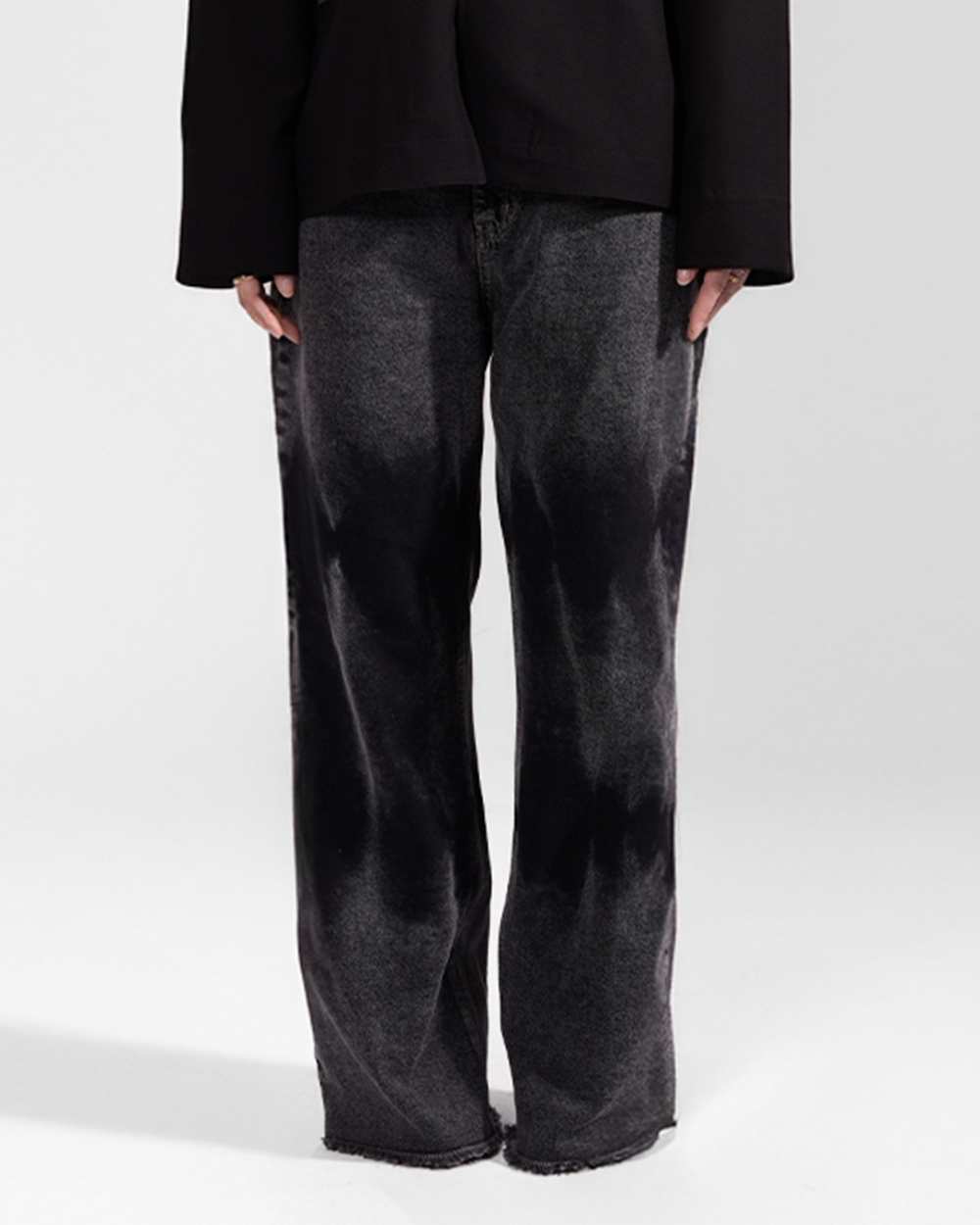 Dusk | Grey Wide Leg Denim Pant